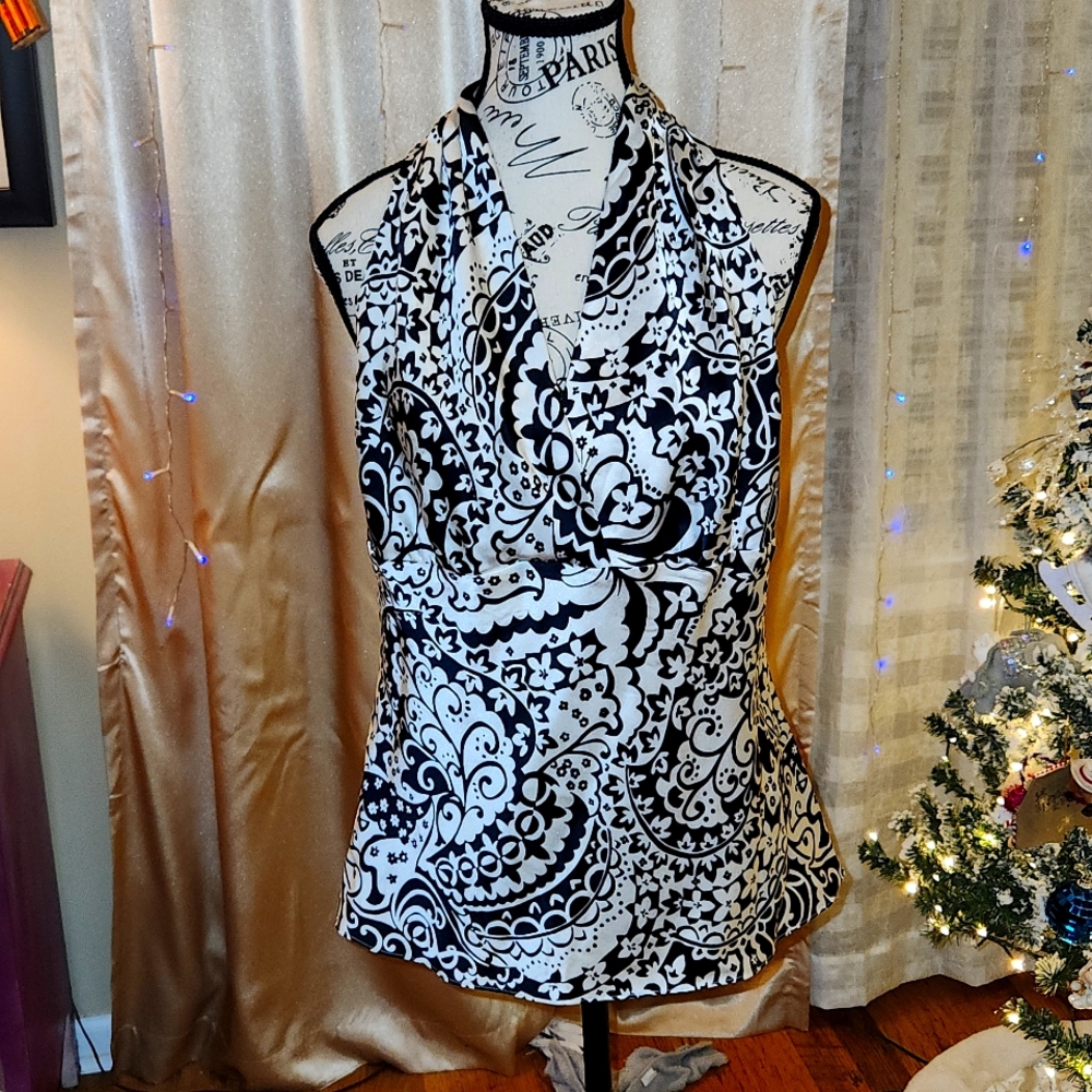 3/$20  Express Silk Halter Top size L